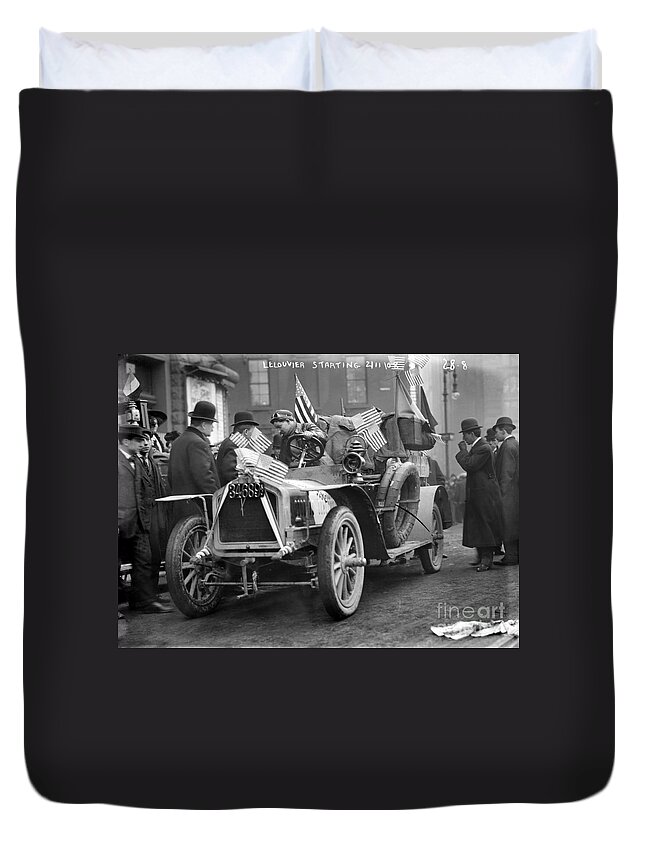 1908 Duvet Cover featuring the photograph Automobile Race, 1908 by Granger
