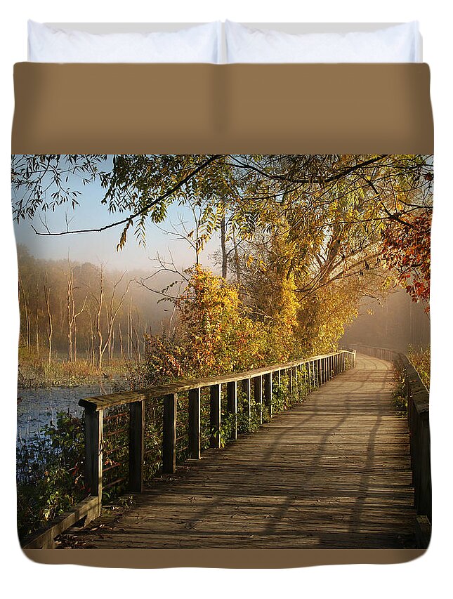 Marsh Duvet Cover featuring the photograph Autumn Emerging by Rob Blair