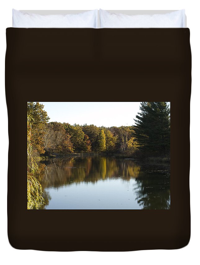 Autumn Duvet Cover featuring the photograph Autumn in Mears Michigan by Tara Lynn