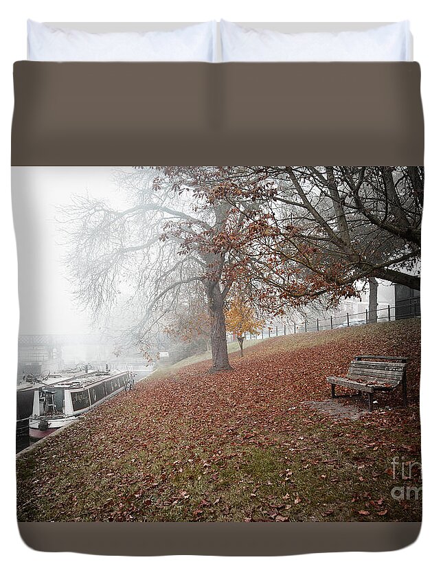 Autumn Duvet Cover featuring the photograph Autumn in River Cam by Eden Baed