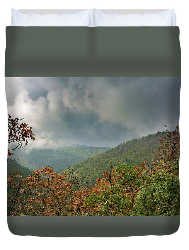 Iautumn Duvet Cover featuring the photograph Autumn in the Ilsetal, Harz by Andreas Levi