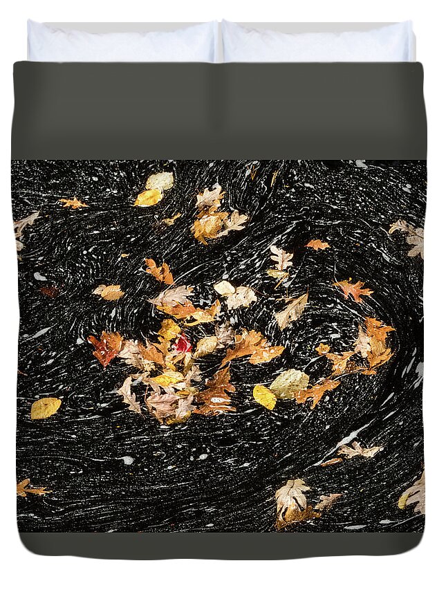David Letts Duvet Cover featuring the photograph Autumn Leaves Abstract by David Letts