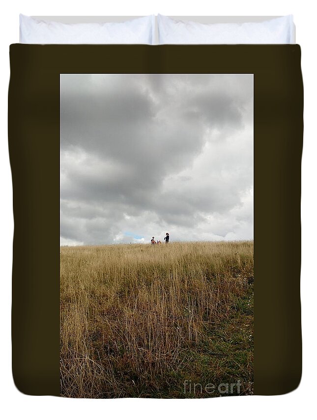 Autumn Duvet Cover featuring the photograph Autumn Play at Max Patch by Anita Adams