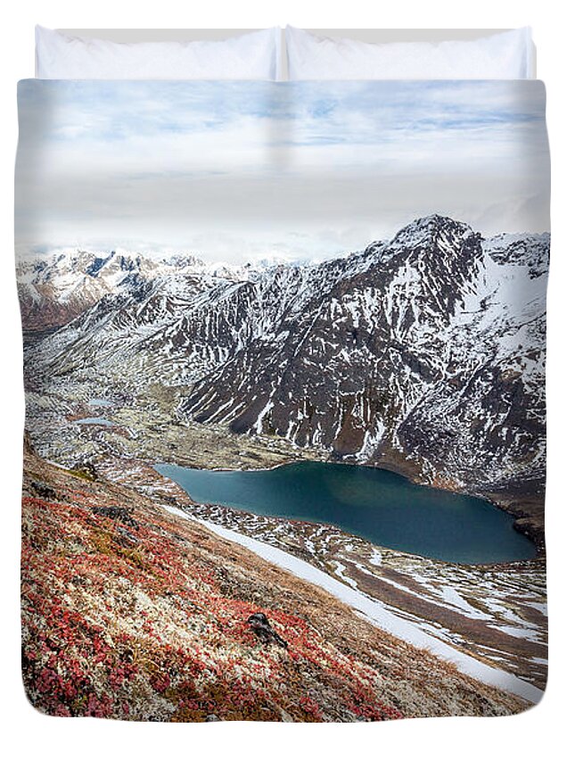 Alaska Duvet Cover featuring the photograph Autumn Remnants by Tim Newton