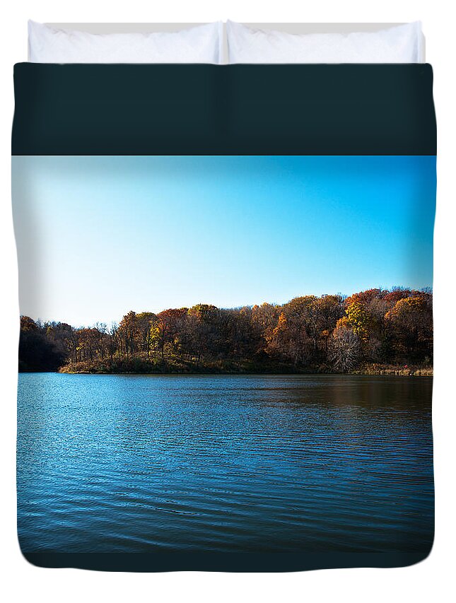 Autumn Duvet Cover featuring the photograph Autumn The In Loess Hills by Ed Peterson