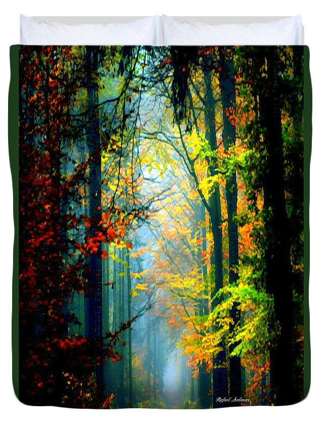 Rafael Salazar Duvet Cover featuring the photograph Autumn Trails in Georgia by Rafael Salazar