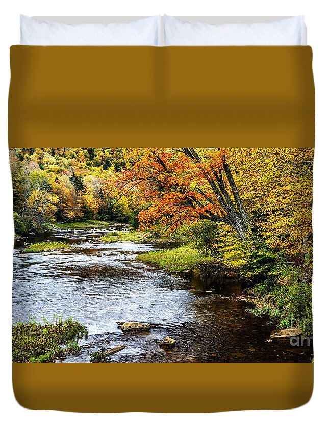 Autumn Duvet Cover featuring the photograph Autumn Upper Shavers Fork by Thomas R Fletcher