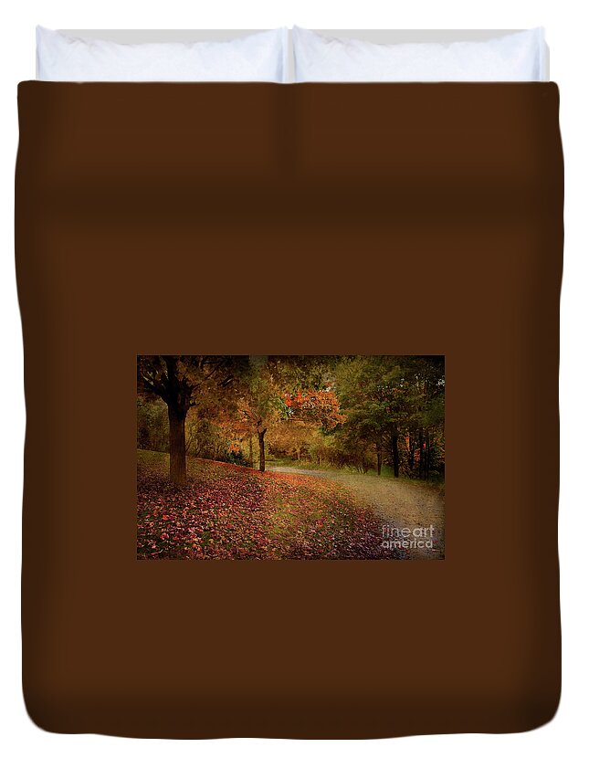 Season Duvet Cover featuring the photograph Autumn Walk 2 by Elaine Manley