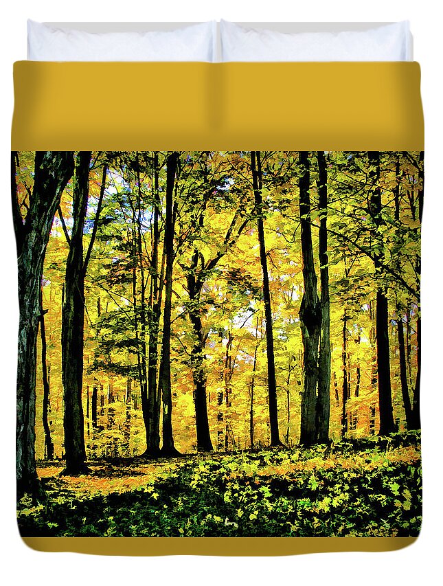 Autumn Duvet Cover featuring the photograph Autumn's Glow by Monroe Payne