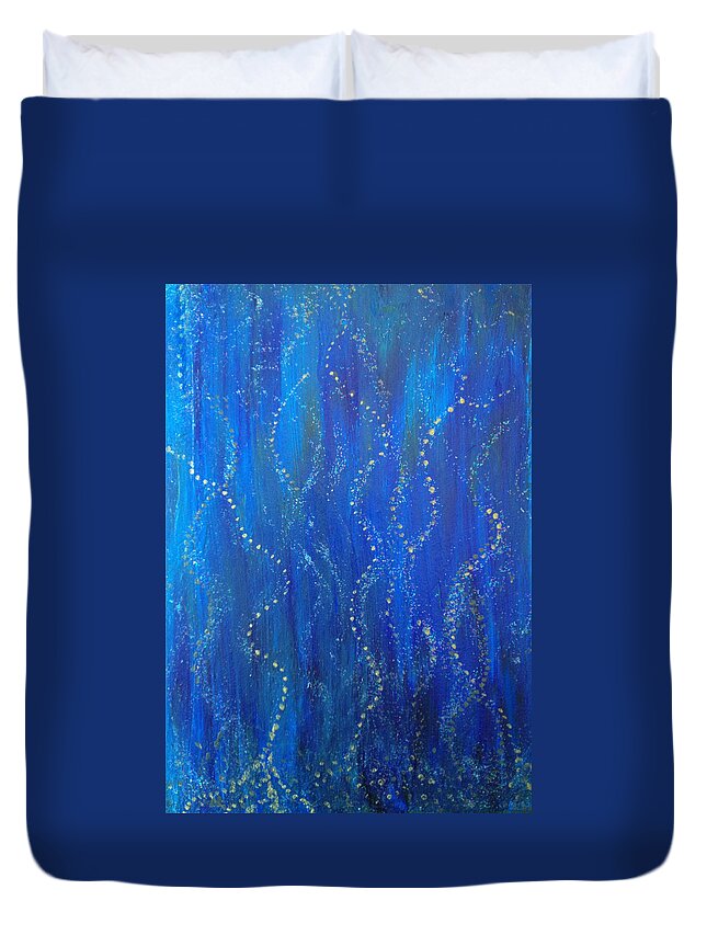 Painting Duvet Cover featuring the painting Avatar by Annette Hadley