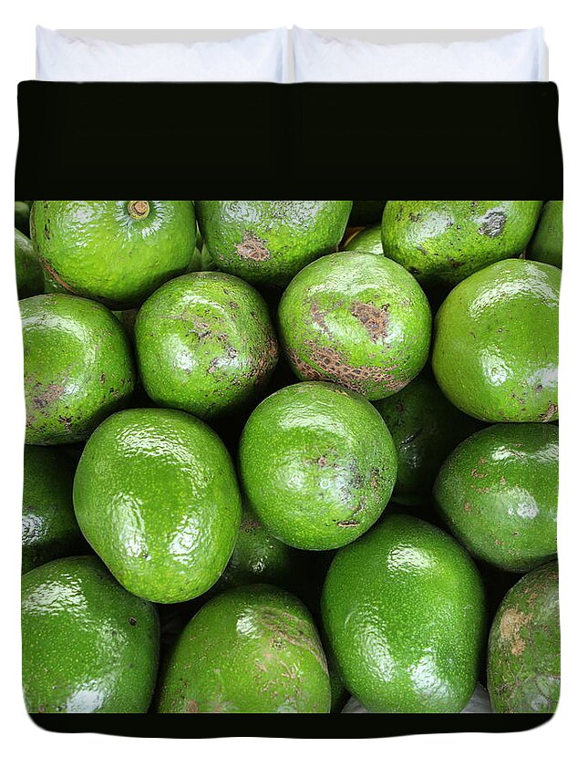 Food Duvet Cover featuring the photograph Avocados 243 by Michael Fryd