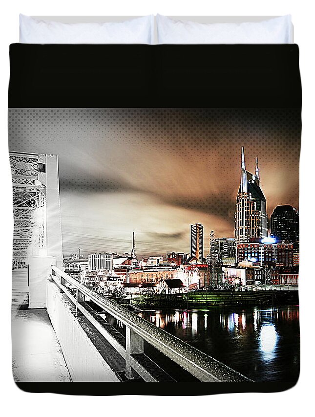 Nashville Duvet Cover featuring the photograph Awaiting the Dark Knight by Matt Helm