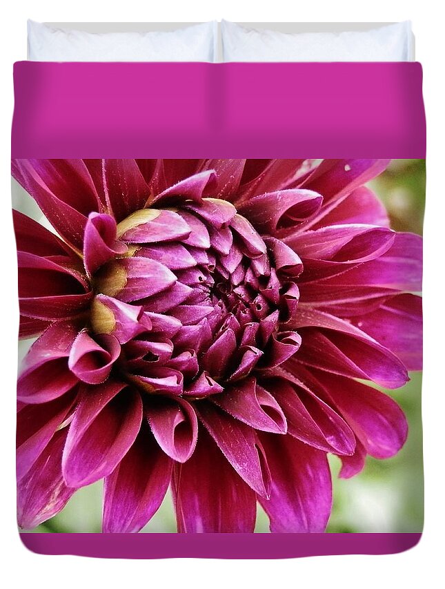Flower Duvet Cover featuring the photograph Awesome Dahlia by VLee Watson