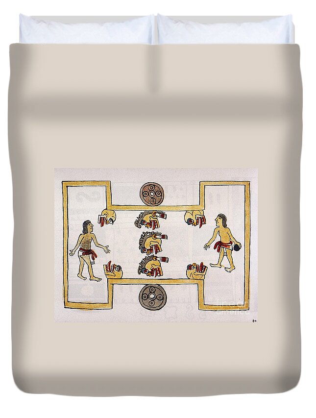 16th Century Duvet Cover featuring the photograph Aztec Ball Game by Granger