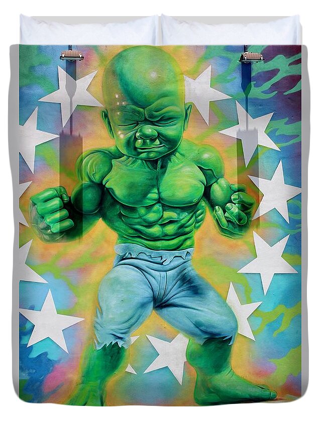 Baby Hulk Wynwood Duvet Cover by Mesa Teresita - Fine Art America