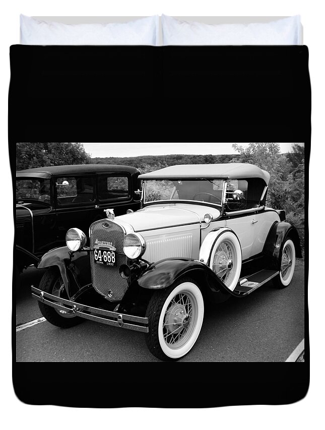 Cars Duvet Cover featuring the photograph Back in Time by Charles HALL