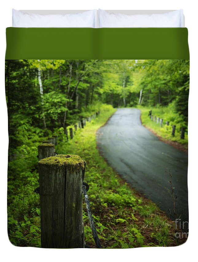 Road Duvet Cover featuring the photograph Back Road by Alana Ranney