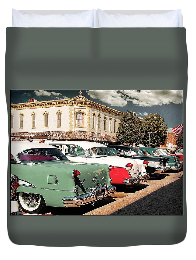 Cars Duvet Cover featuring the photograph Back To The Classics by John Anderson