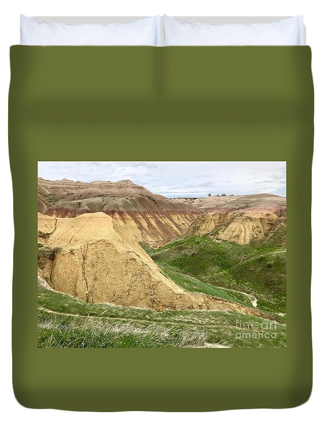 Photography Duvet Cover featuring the photograph Badlands by Sean Griffin