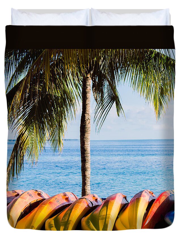 Bahamas Duvet Cover featuring the photograph Bahama Vibes by Parker Cunningham