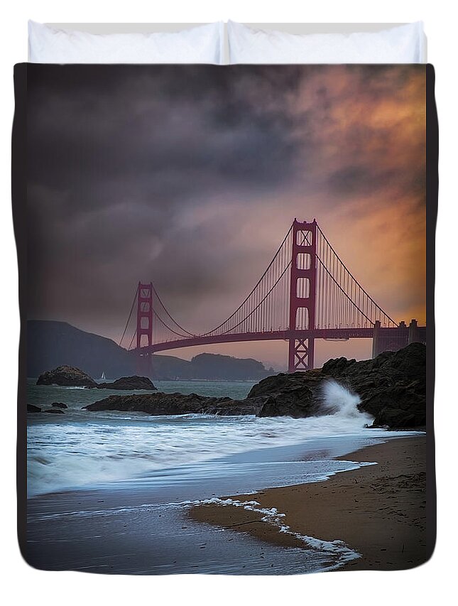 Arches Duvet Cover featuring the photograph Baker's Beach by Edgars Erglis