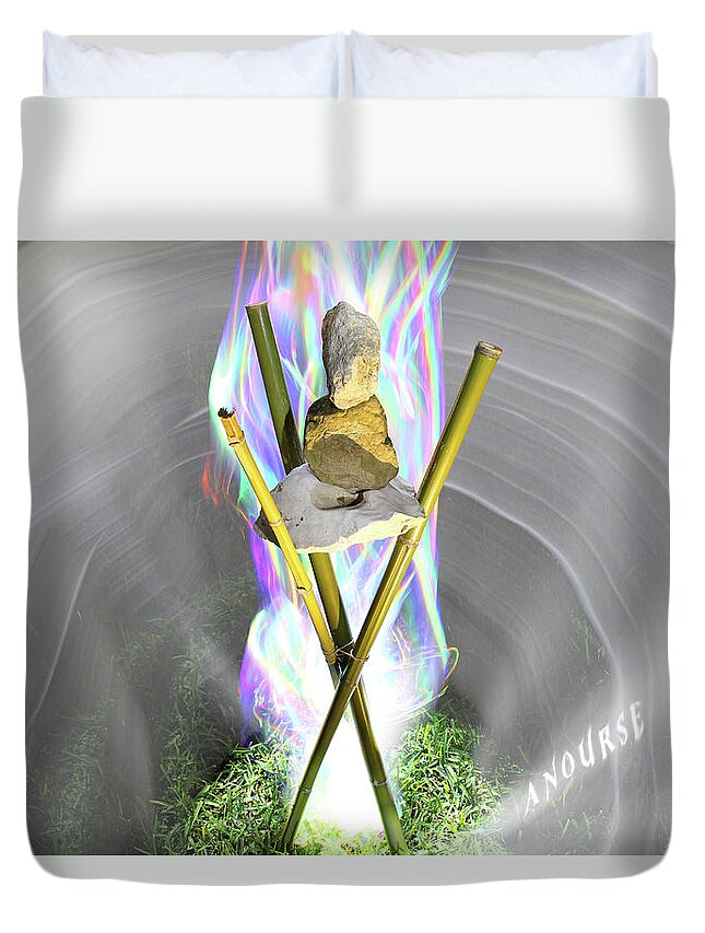 Lightpainting Duvet Cover featuring the photograph Balance by Andrew Nourse