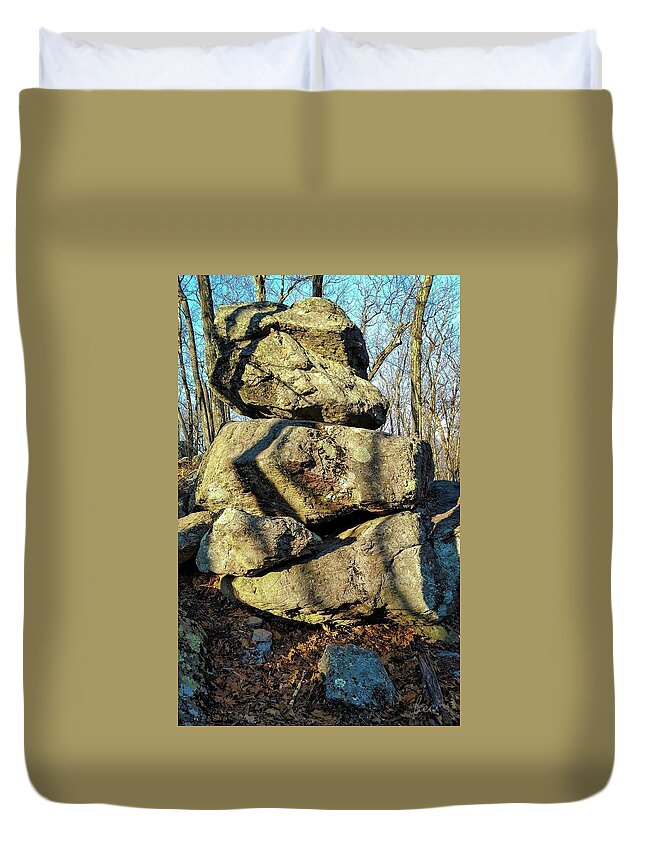 Rocks Duvet Cover featuring the photograph Balanced rocks by Bruce Carpenter