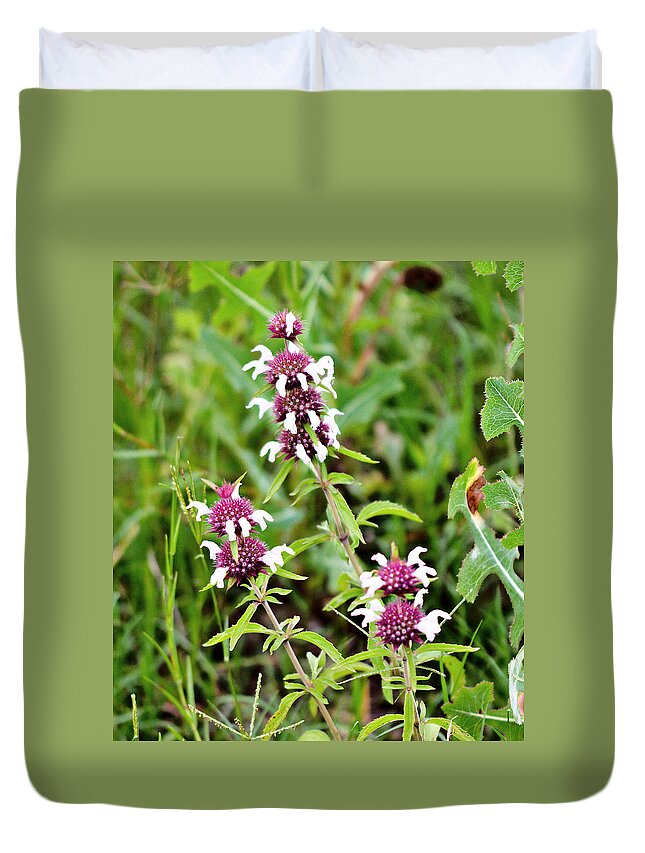 Wildflowers Duvet Cover featuring the photograph Balancing balls by James Smullins