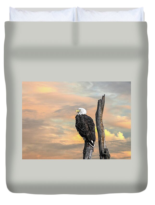Usa Duvet Cover featuring the photograph Bald Eagle Inspiration by Patrick Wolf
