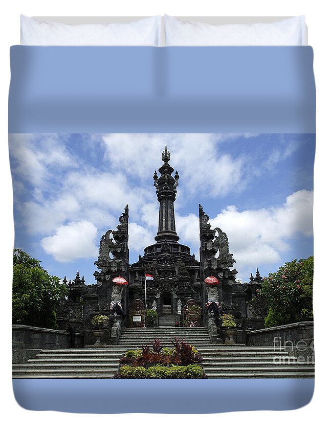 Architecture Duvet Cover featuring the photograph Bali Indonesia Architecture by Bob Christopher