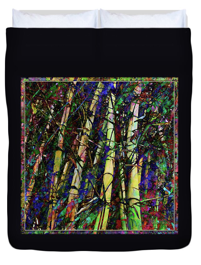 Bamboo Duvet Cover featuring the digital art Bamboo by Barbara Berney
