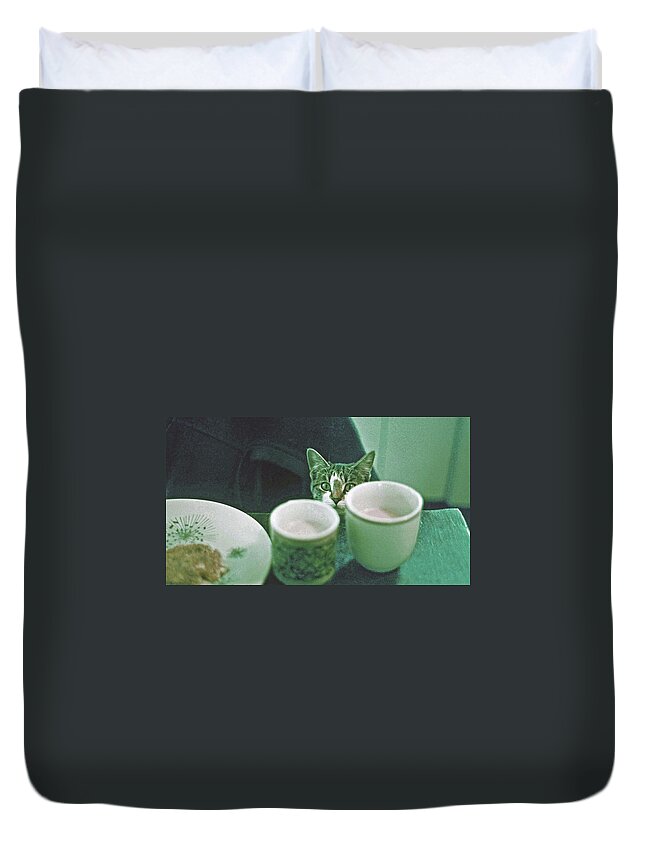  Duvet Cover featuring the photograph Bandit by Laurie Stewart