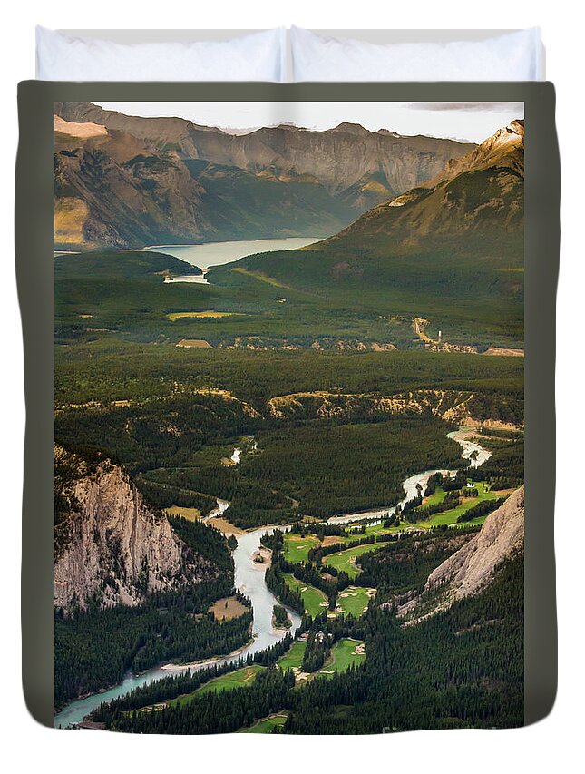 Nature Duvet Cover featuring the photograph Banff by Rafia Malik