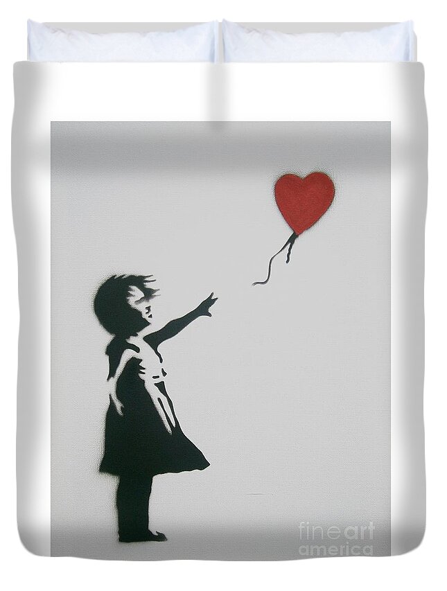 Banksy Girl With Balloon Duvet Cover For Sale By Neal Crossan