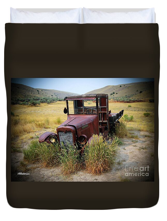 Bannack State Park Duvet Cover featuring the photograph Bannack Montana Old Truck Two by Veronica Batterson