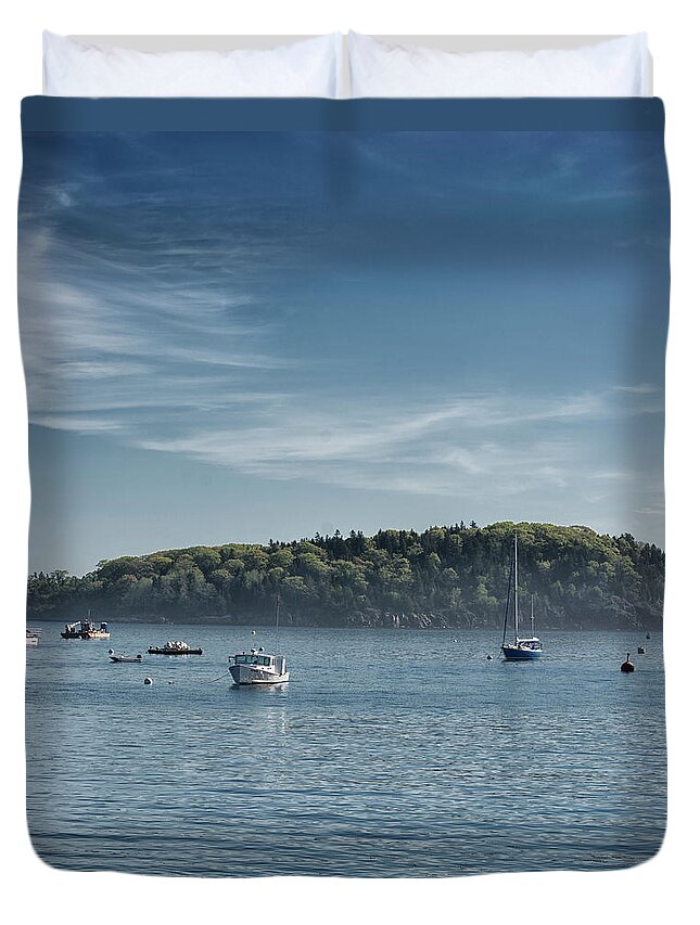 Maine Duvet Cover featuring the photograph Bar Harbor Morning by Robert Fawcett