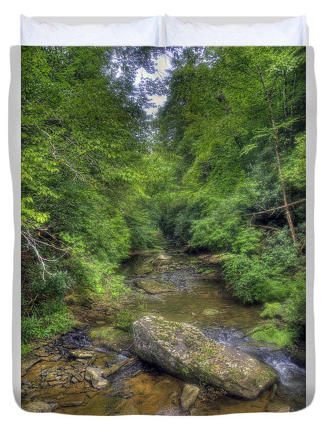 Water Duvet Cover featuring the photograph Bark Camp Creek 12 by Sam Davis Johnson