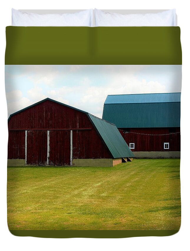 Barn Duvet Cover featuring the photograph 0004 - Barn Brothers by Sheryl L Sutter