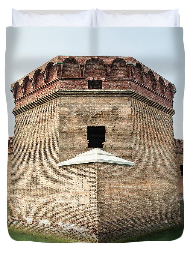 Photosbymch Duvet Cover featuring the photograph Bastion at Ft Jefferson by M C Hood