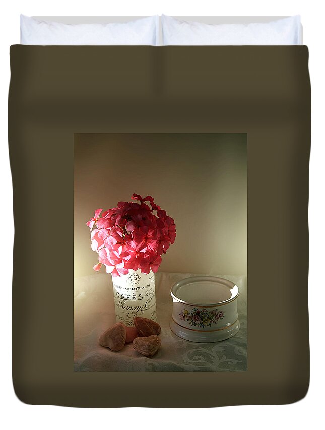 Soap Duvet Cover featuring the photograph Bath Time Love by Gert J Gagiano