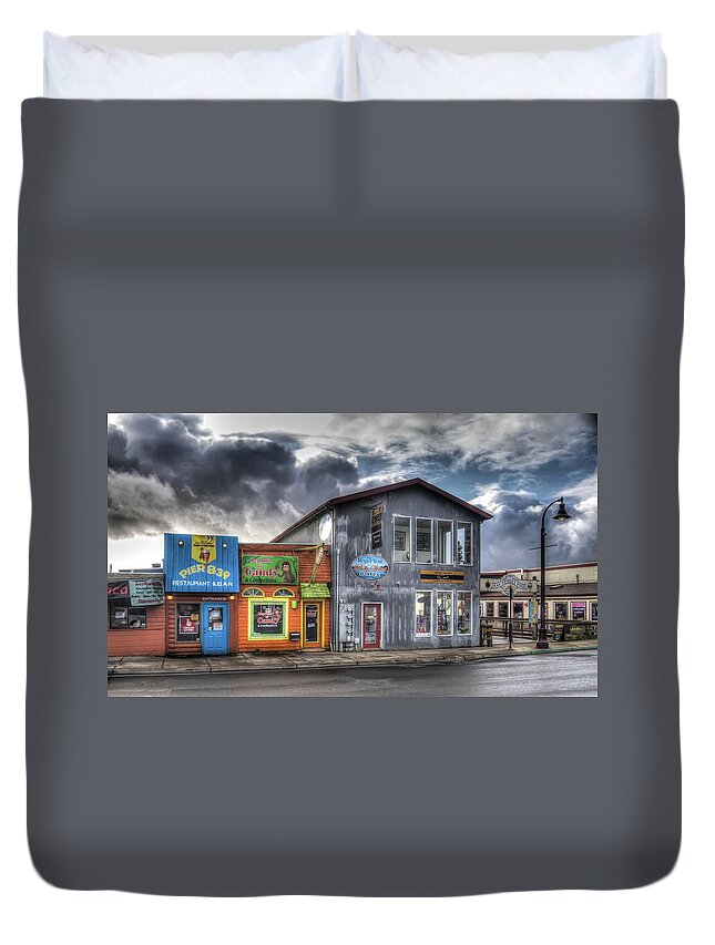 Bay Street Duvet Cover featuring the photograph Bay Street Morning by Thom Zehrfeld