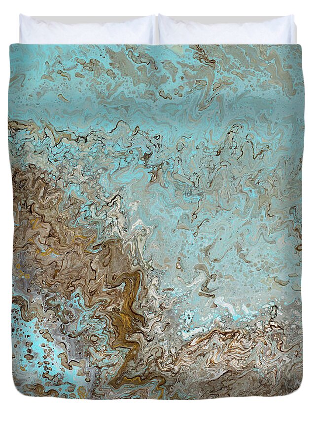 Water Duvet Cover featuring the painting Bayou by Tamara Nelson