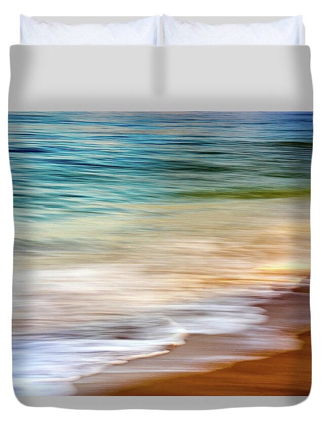 Hawaii Duvet Cover featuring the photograph Beach Abstract by Christopher Johnson
