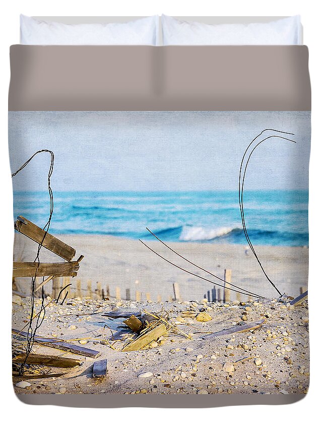 Beach Duvet Cover featuring the photograph Beach Art by Cathy Kovarik