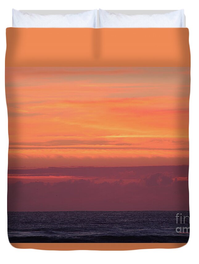 Beautiful Sky Duvet Cover featuring the photograph Beach before sunrise 1 11-4-16 by Julianne Felton