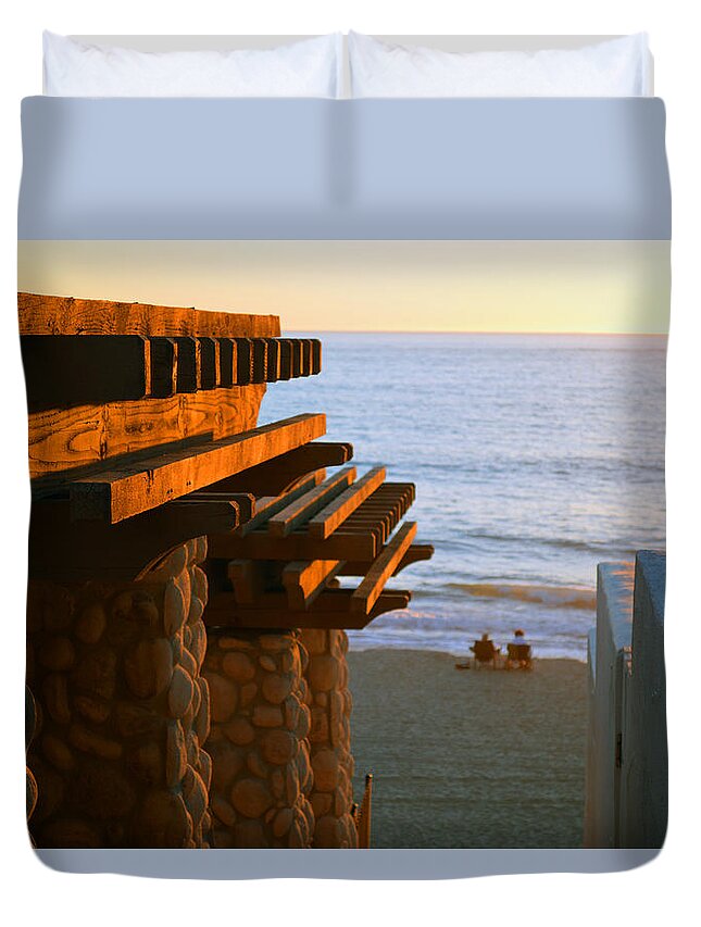 Carlsbad Duvet Cover featuring the photograph Beach Gateway by Bill Dutting