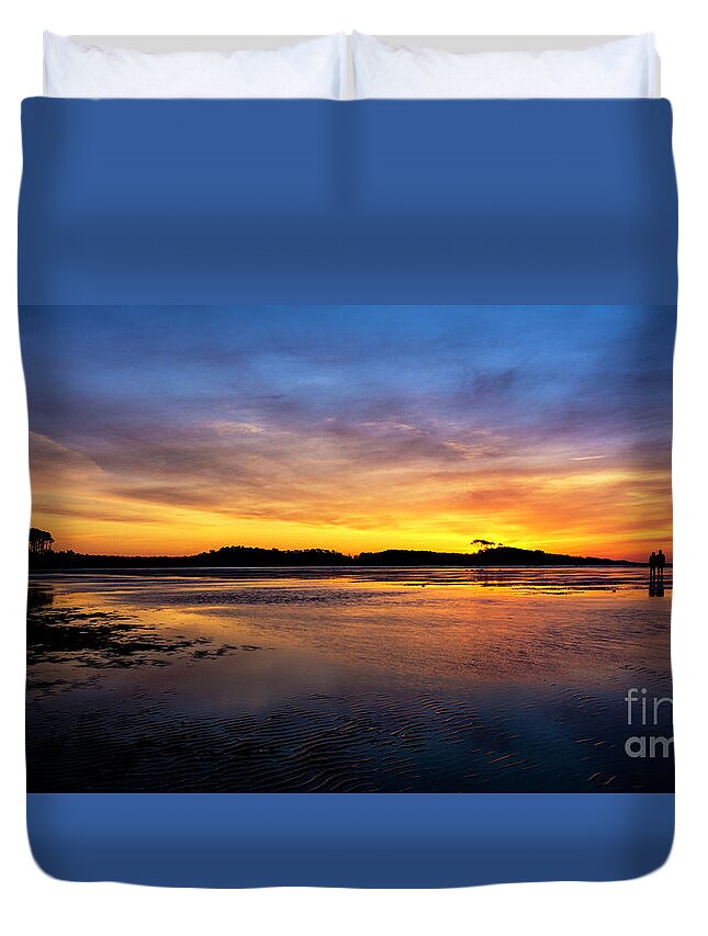 Travel Duvet Cover featuring the photograph Beach Love by David Smith