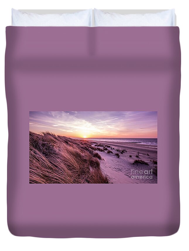 Beach Duvet Cover featuring the photograph Beach of Renesse by Daniel Heine