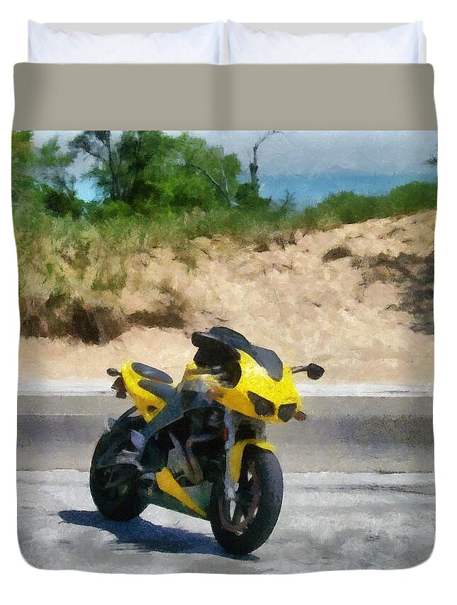 Buell Duvet Cover featuring the photograph Beach Road Buell by Michelle Calkins