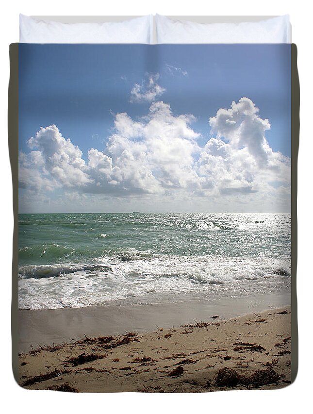 Beach Scene Vertical Duvet Cover For Sale By Carol Groenen